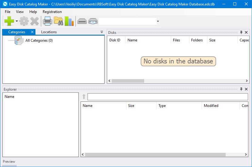 Простой создатель каталогов дисков версии 1.7