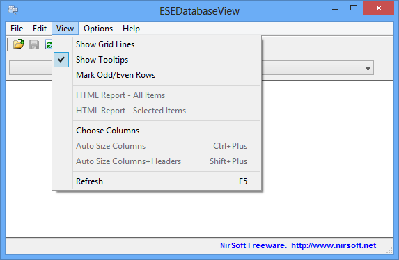 Обзор ESEDatabaseView версии 1.75