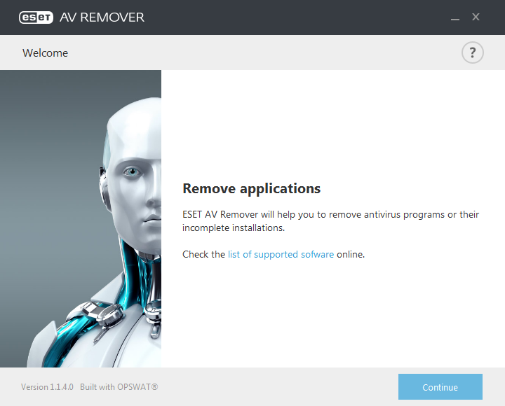 ESET AV Remover версия 1.6.7.0 для x64