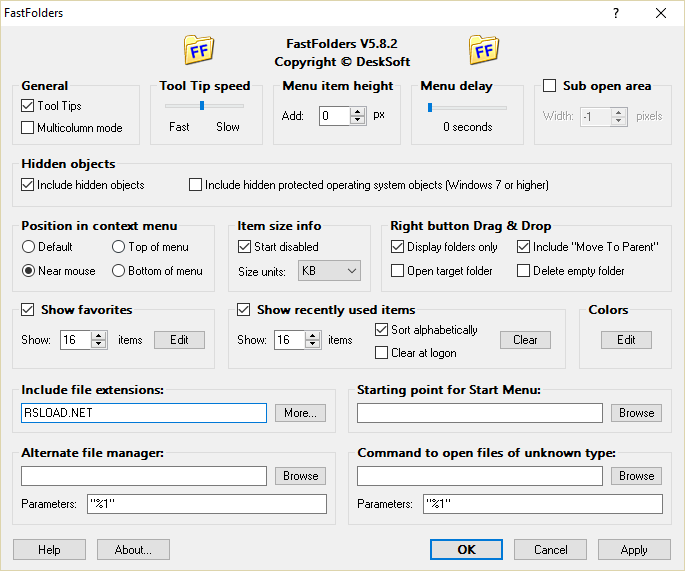FastFolders версия 5.14.1 и портативная версия