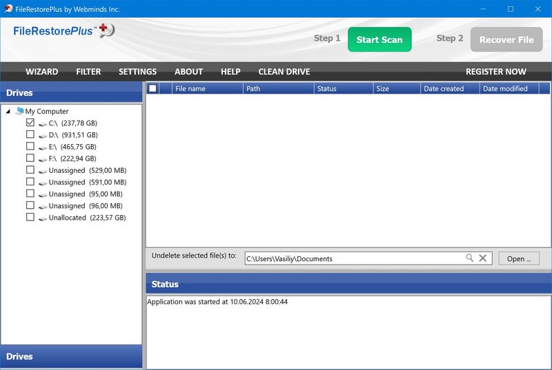 FileRestorePlus 4.0.24.405: Портативная версия
