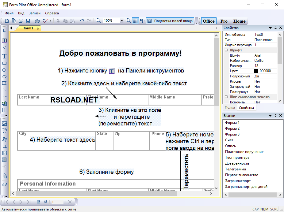 Form Pilot Office 2.84 и Портативная Версия