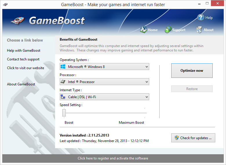 GameBoost 3.10.21.2024 с портативной версией