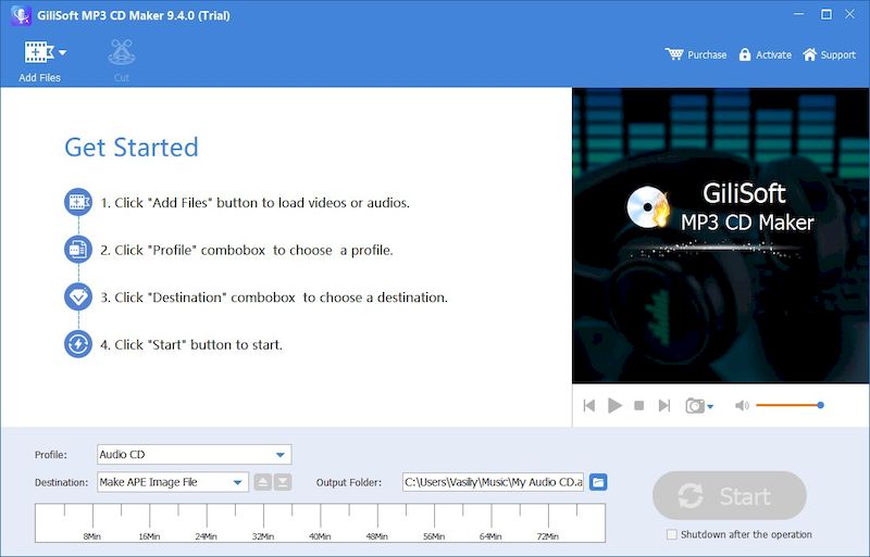 GiliSoft MP3 CD Creator версии 9.5