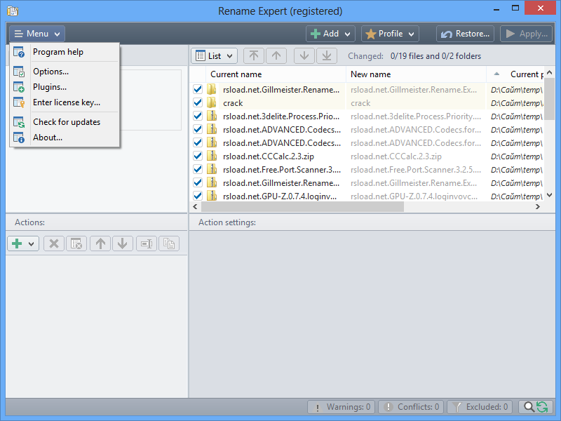 Gillmeister Rename Expert 5.31.8: Портативная версия, репак и на русском языке