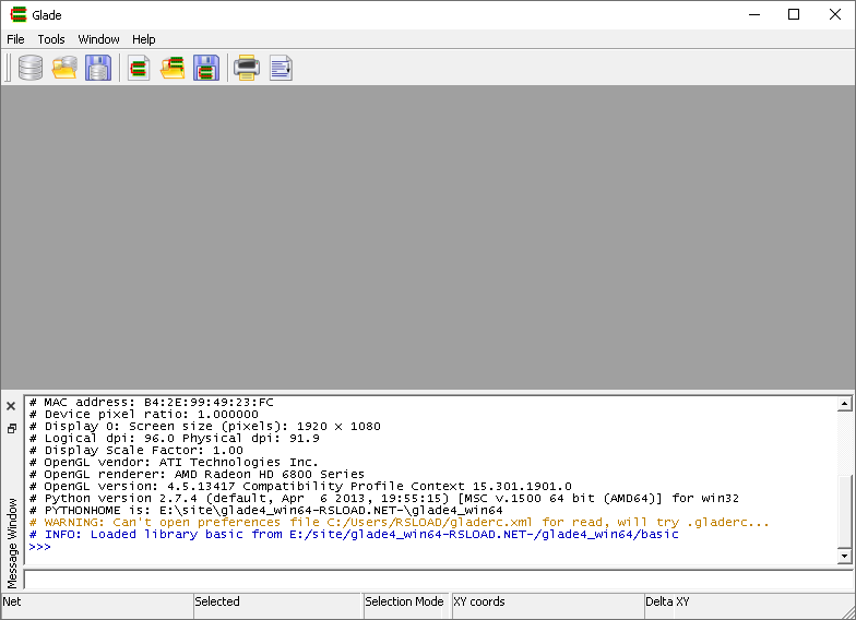 Glade версии 6.0.2 и 5.0.67