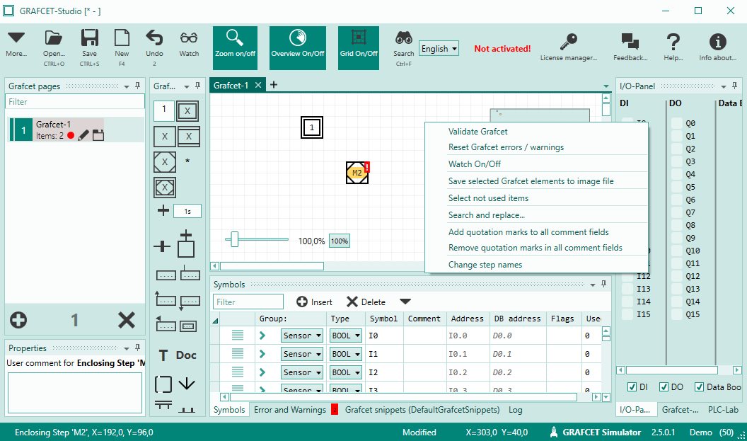 GrafCet Studio Pro версия 2.5.0.5