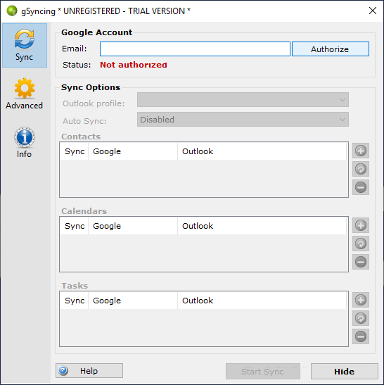 gSyncing версия 1.1.67.0 на русском языке