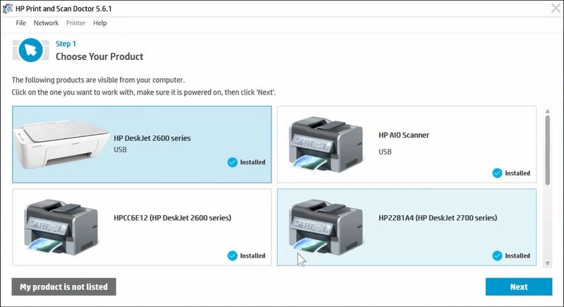HP Doctor для печати и сканирования версии 5.7.4.9
