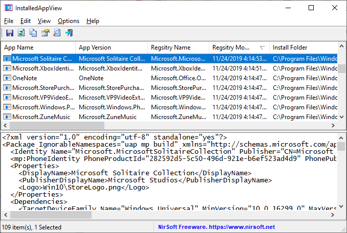 Установленная версия InstalledAppView 1.09 для x64 на русском языке