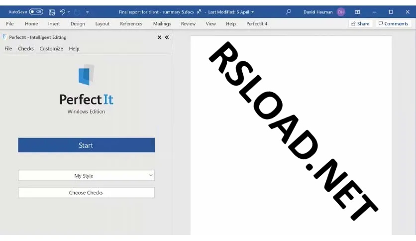Intelligent Editing PerfectIt Pro 6.0.12 + активация