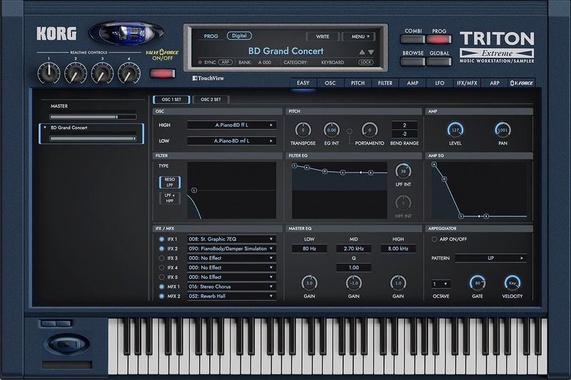 KORG TRITON Extreme версии 1.1.1 и 1.4.1 (x64)