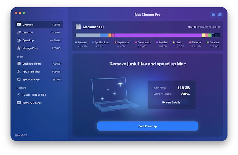 MacCleaner 3 Pro версия 3.2.4 для macOS