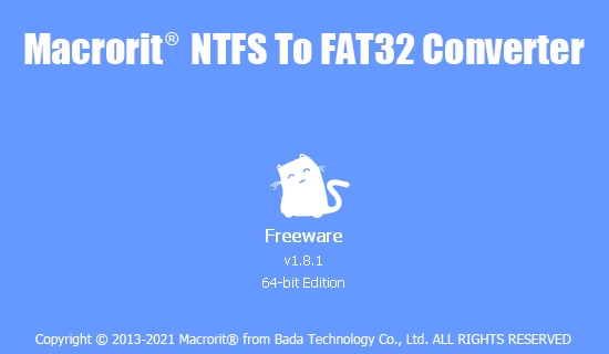 Macrorit Converter для преобразования NTFS в FAT32 версии 2.0.2