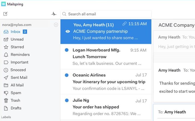 Mailspring версии 1.14.0 для x64 систем