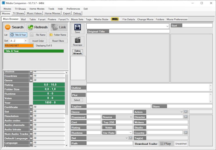 Media Companion 3.764 Бета-версия для x64