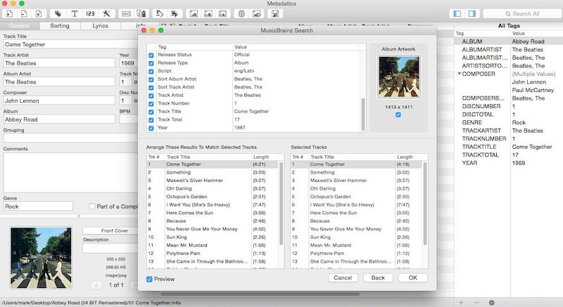 Metadatics версия 1.6.12 для macOS