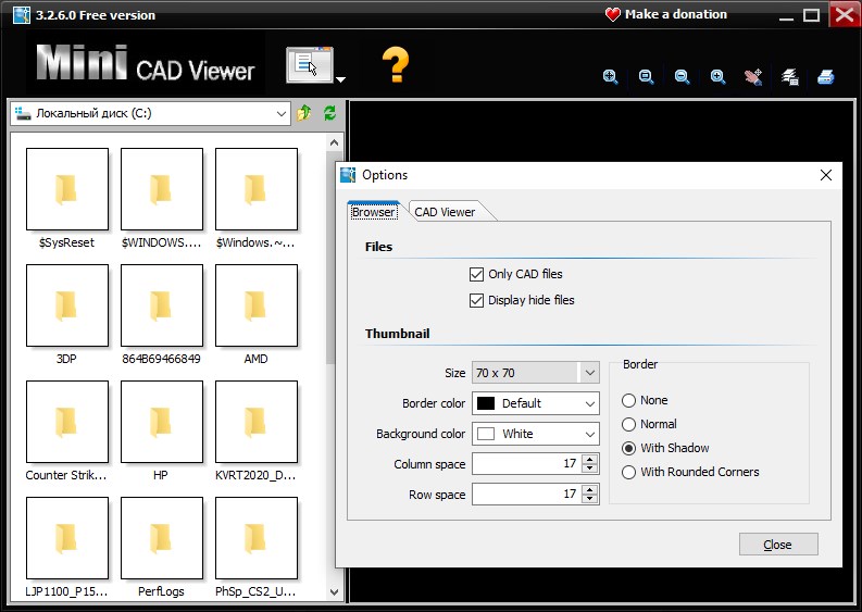 Миниатюрный просмотрщик CAD 3.6.1