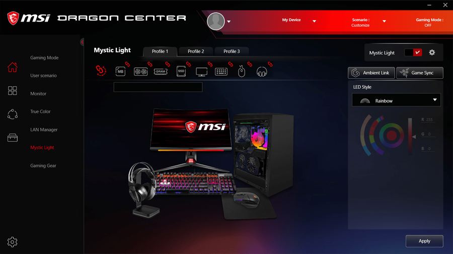 MSI Dragon Center версия 2.0.148.0