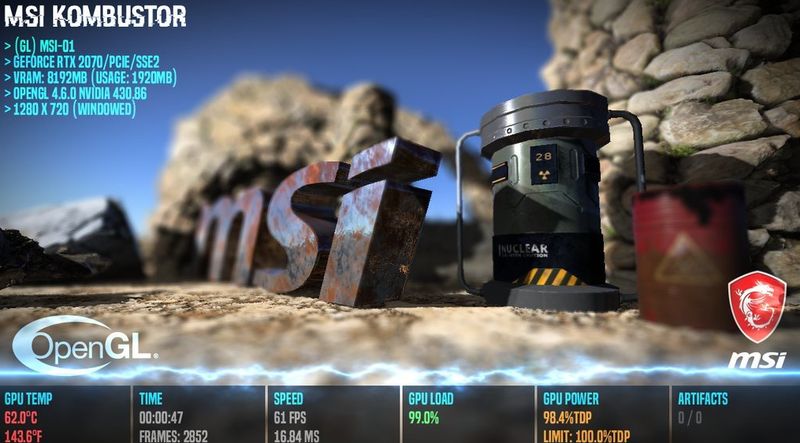 MSI Kombustor версии 4.1.29 с портативной версией