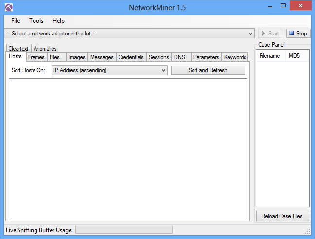 Сетевой анализатор NetworkMiner версии 2.8.1