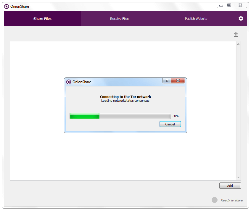 OnionShare версия 2.6.2 для 64-битных систем