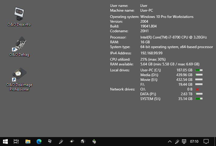 O&O DeskInfo версия 1.3.1347.255