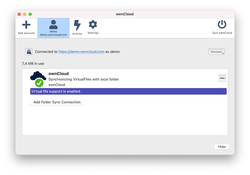Клиент ownCloud 5.3.1 для платформы x64