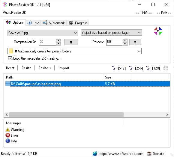 PhotoResizerOK 2.99 для платформы x64