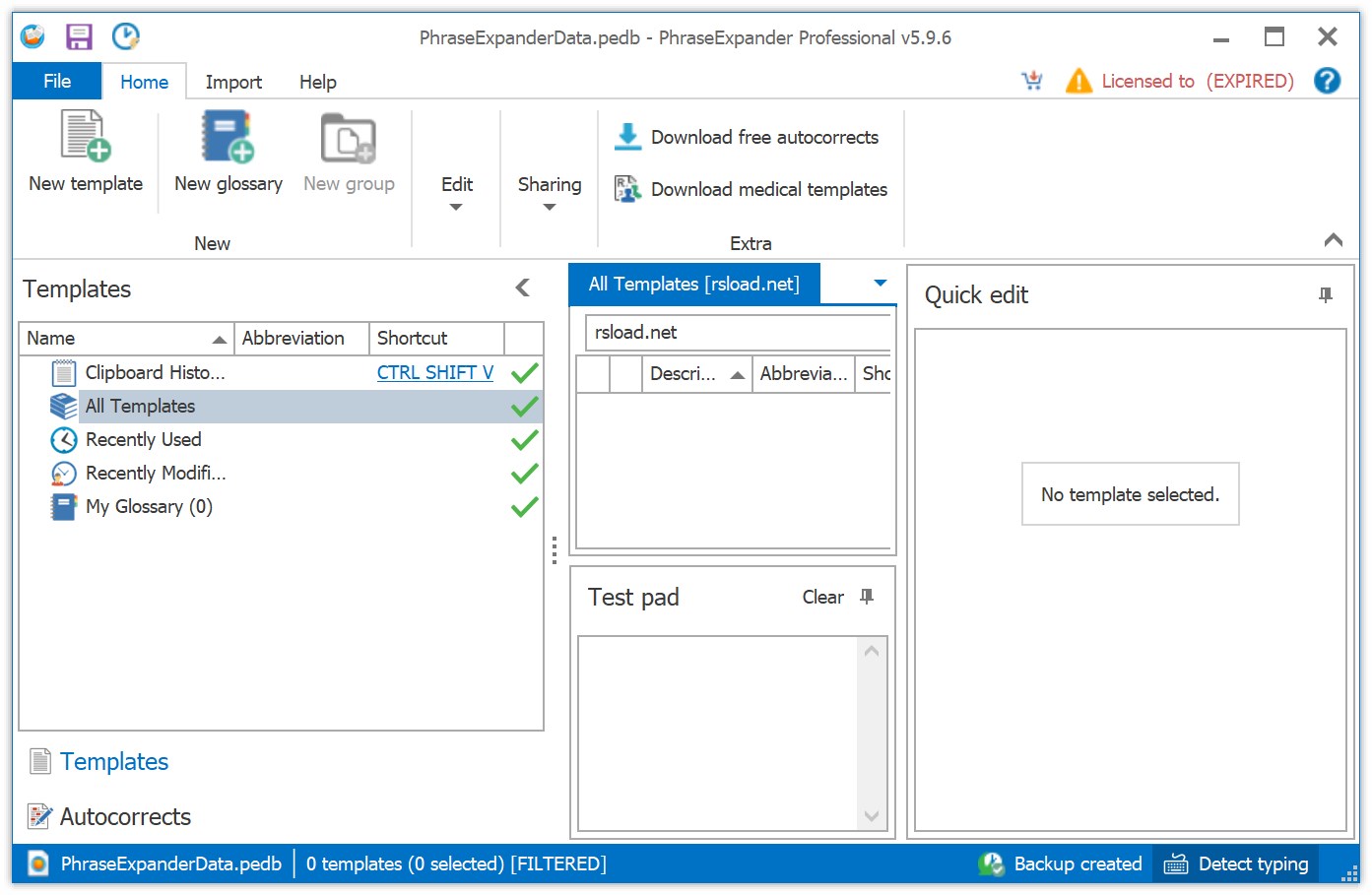 PhraseExpander Pro версия 5.9.6.0 для 64-битной системы