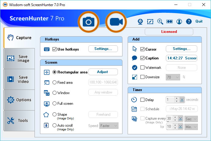 ScreenHunter Pro 7.0.1461: с русским интерфейсом и репаком