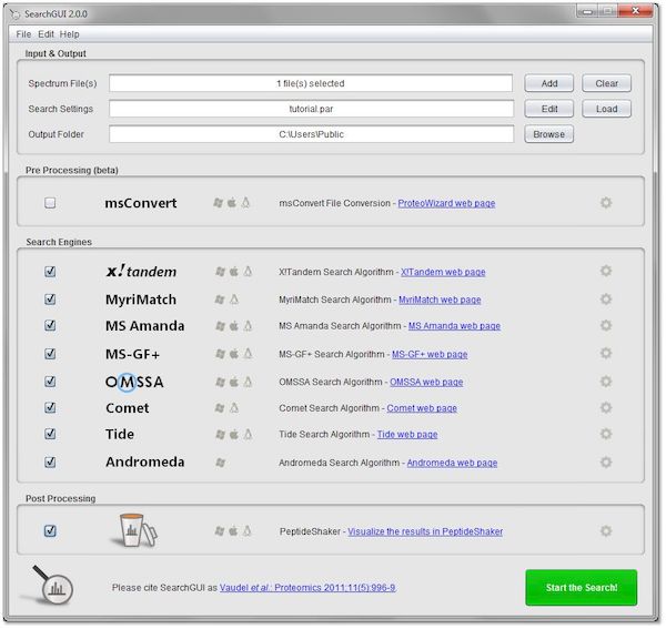 SearchGUI версии 4.3.9