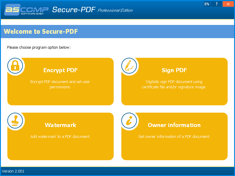 Secure-PDF Professional 2.010 Розничная + Русский Репак