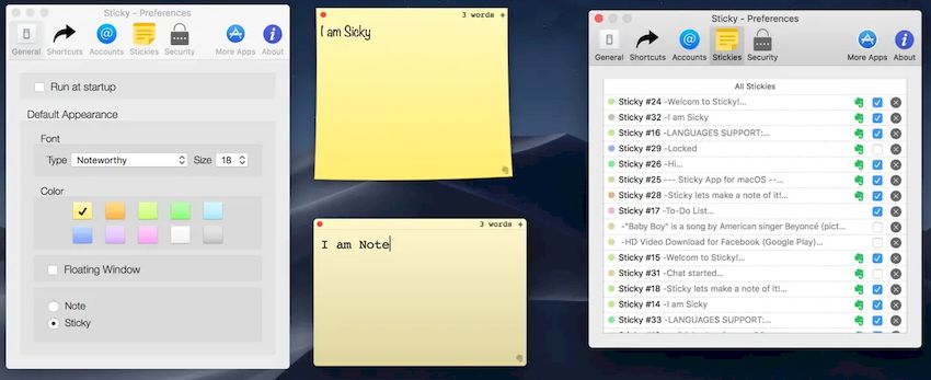 Sticky 2.2 для macOS