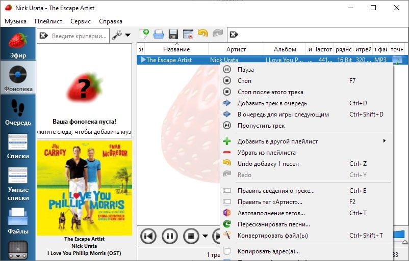 Strawberry Music Player версия 1.0.20 для x64