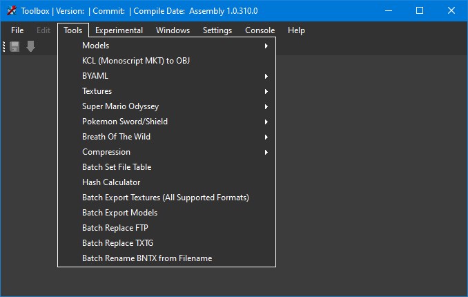Предварительный релиз Switch Toolbox 1.0.310
