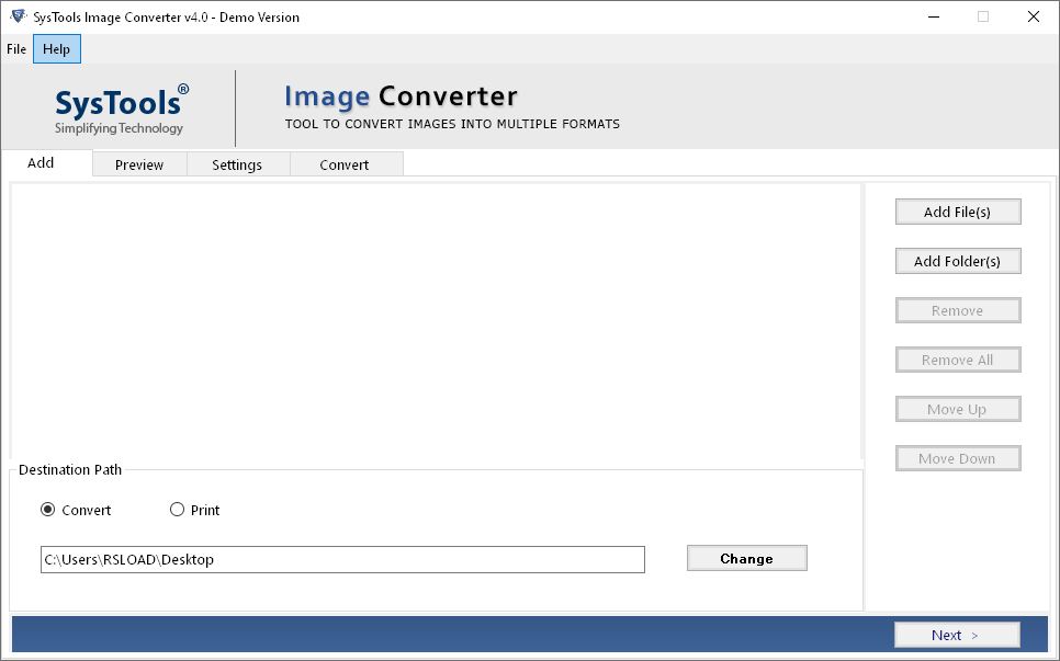 SysTools Image Converter версия 6.0 для x64 системы
