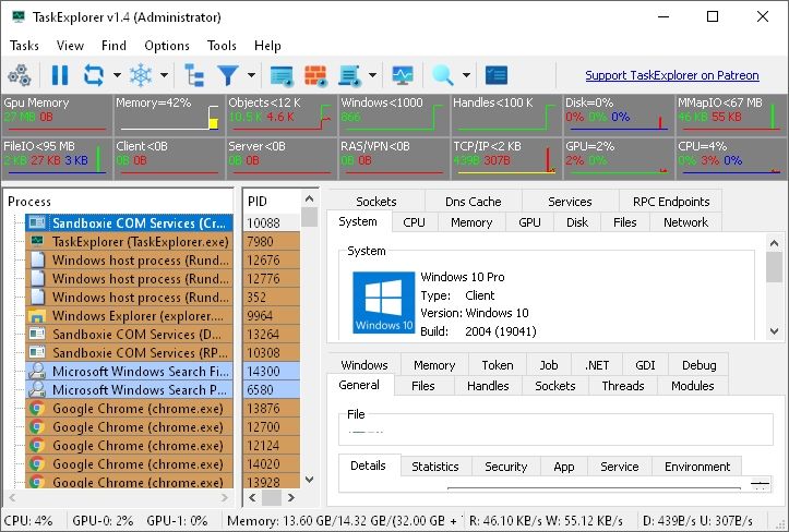 Task Explorer версии 1.5.6 с портативной версией