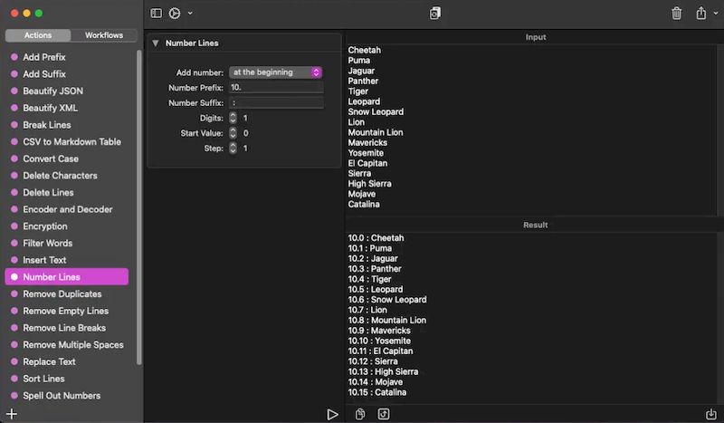 Text Workflow версия 2.1.3 для macOS