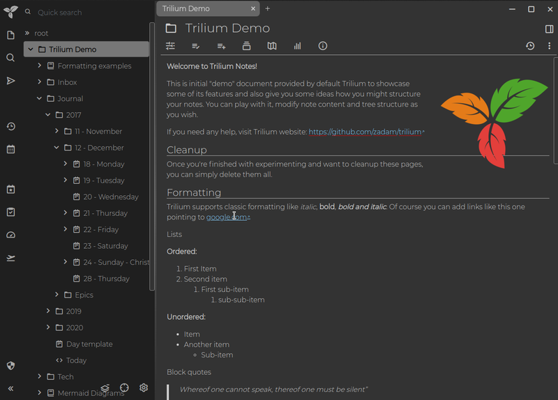 Trilium Notes версия 0.62.4 для архитектуры x64