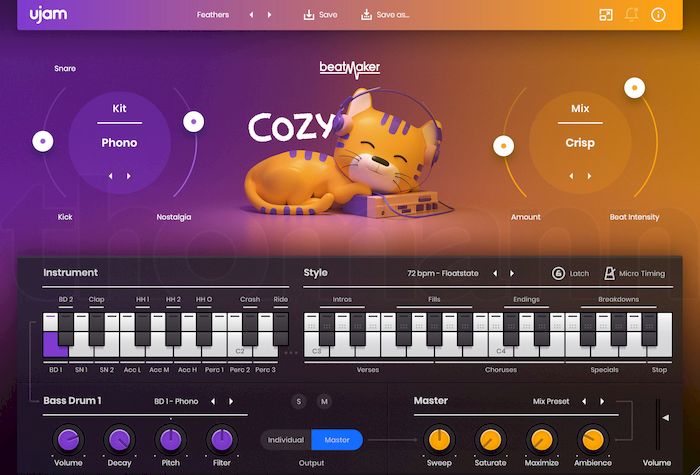 UJAM Beatmaker COZY версии 2.3.0