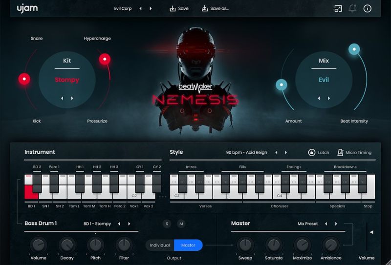 UJAM Beatmaker NEMESIS версия 2.3.1 для macOS