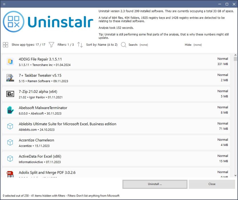 Uninstalr 2.4 в портативном формате