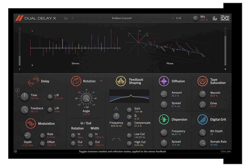 UVI Dual Delay версия 1.1.5