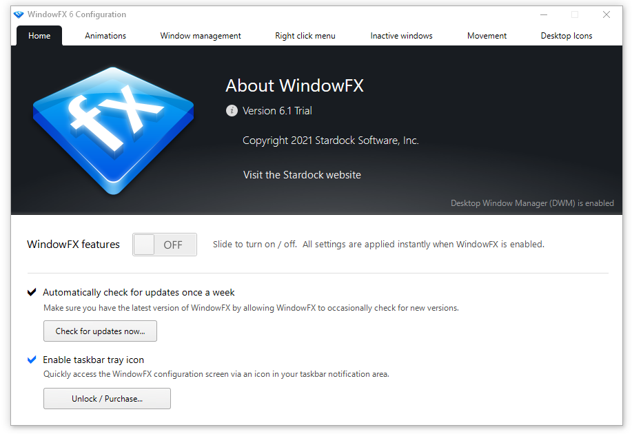Новая версия WindowFX 6.13