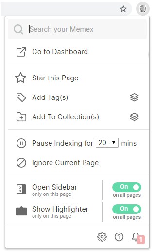 Memex от WorldBrain для Chrome версии 3.19.62 и Firefox версии 3.19.41