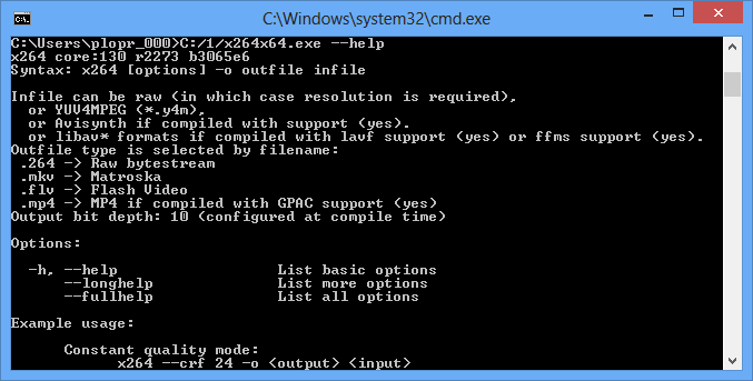 x264 Video Codec версия r3198 для x64