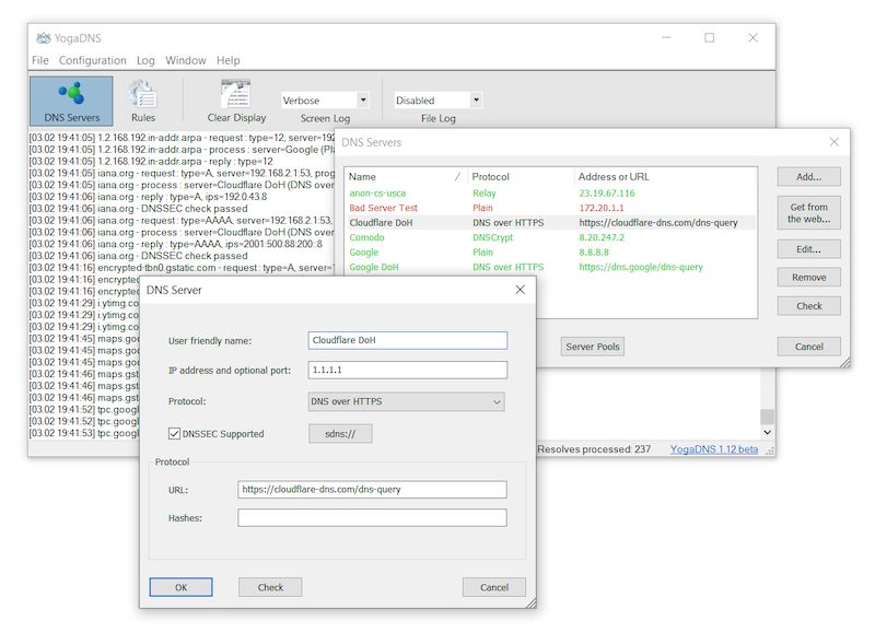 YogaDNS Pro версия 1.45