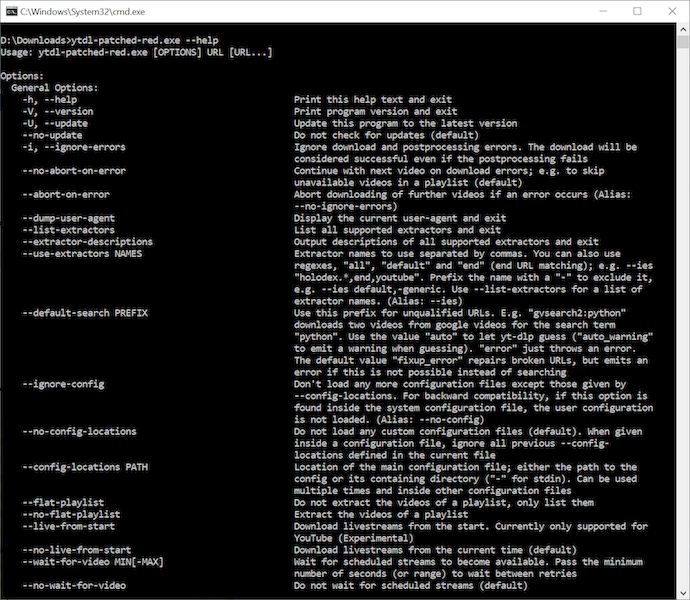 ytdl-patched на 16 июня 2025 года